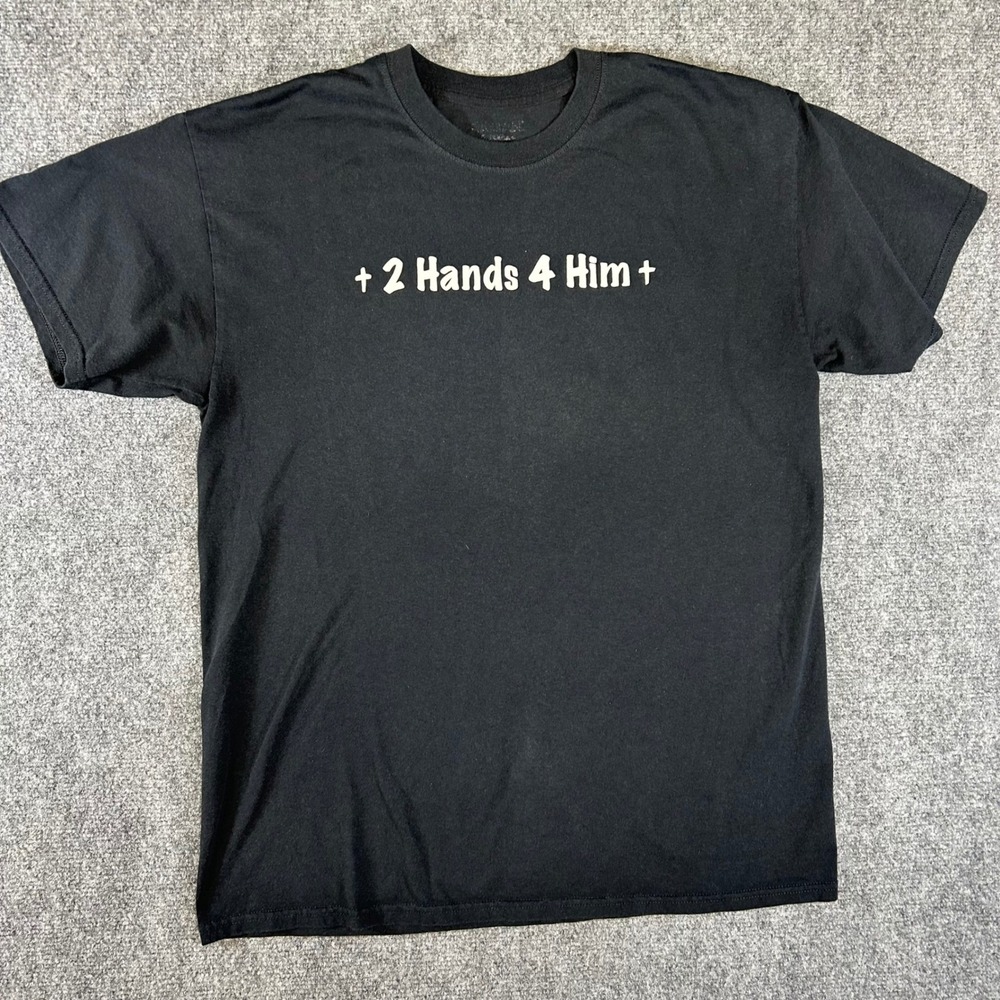 Mens Sign Choir ASL 2 Hands 4 Him Jesus Shirt Black Graphic T-Shirt